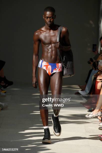 Model on the catwalk