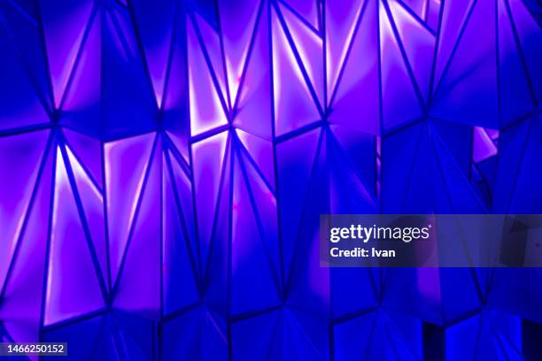 full frame of texture, glowing futuristic neon lighting - awards night show stock pictures, royalty-free photos & images