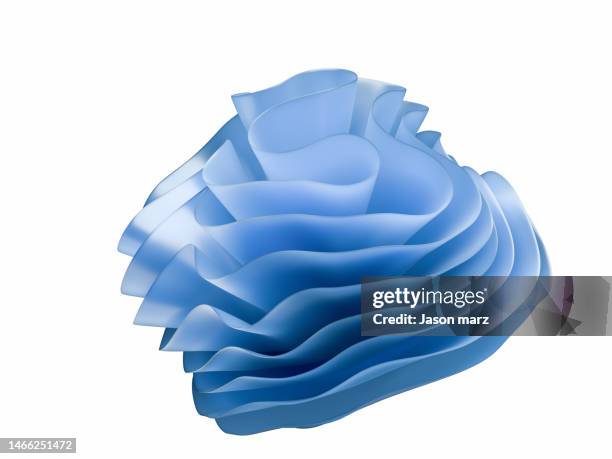 blue curved swirl object - object stock pictures, royalty-free photos & images