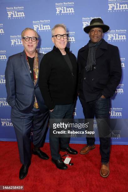 Adam Klugman, Paul Freedman, and Peter White attend the American Riviera Award Ceremony during the 38th Annual Santa Barbara International Film...