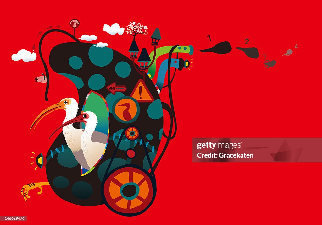 Birds in bean car