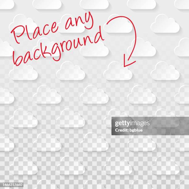 abstract blank background - transparent cloud pattern - white clouds transparent stock illustrations