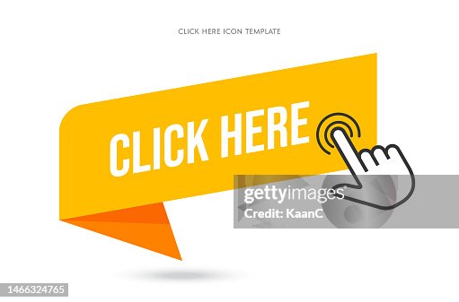 Click here icon. Pointer clicking vector illustration on isolated background. Web button sign business concept. Vector stock illustration Click here icon. Pointer clicking vector illustration on isolated background. Web button sign business concept. Vector stock illustration