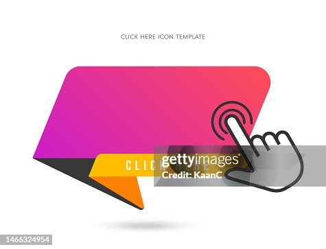 Click here icon. Pointer clicking vector illustration on isolated background. Web button sign business concept. Vector stock illustration Click here icon. Pointer clicking vector illustration on isolated background. Web button sign business concept. Vector stock illustration