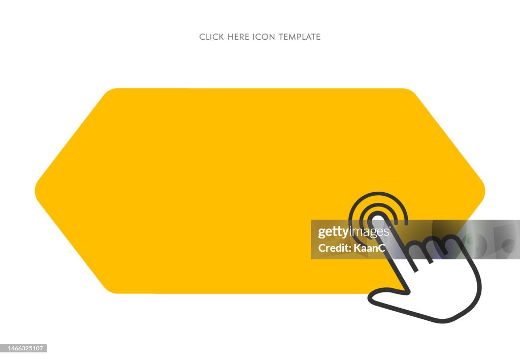Click here icon. Pointer clicking vector illustration on isolated background. Web button sign business concept. Vector stock illustration