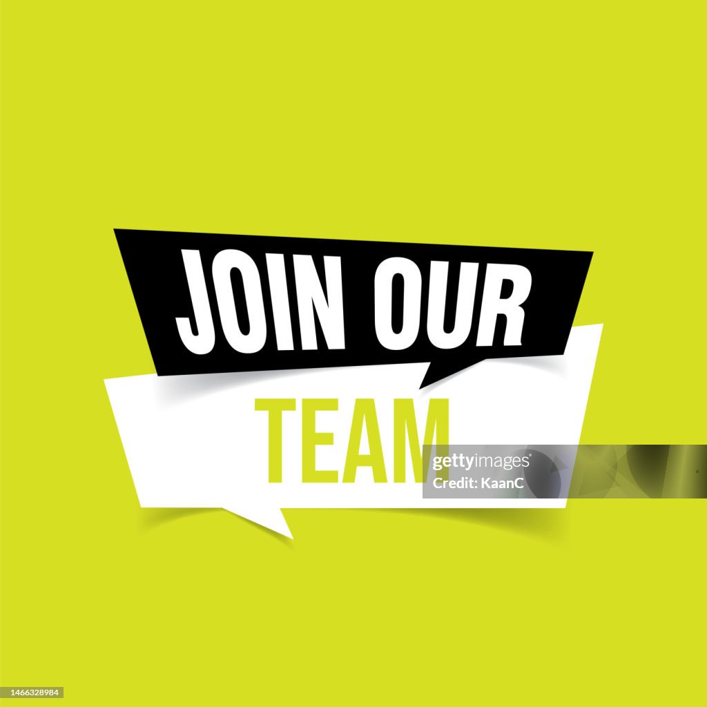 Business concept with text join our team. Vector illustration. stock illustration