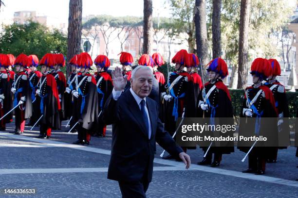 Italian journalist and politician Gianni Letta during the inauguration of the Academic Year of the Carabinieri Officers' School. Rome , February...