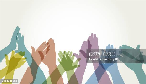 stockillustraties, clipart, cartoons en iconen met clapping hands - bewondering