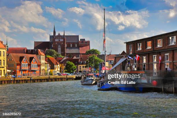 port of  wismar fishing boat docks - wismar stock pictures, royalty-free photos & images