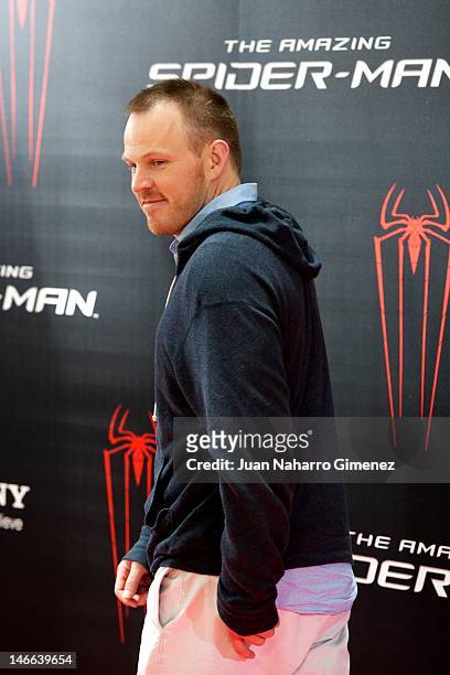 Director Marc Webb attends 'The Amazing Spider-Man' photocall at Villamagna Hotel on June 21, 2012 in Madrid, Spain.