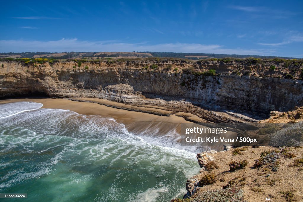 Scenic view of sea against sky,Santa Cruz,California,United States,USA