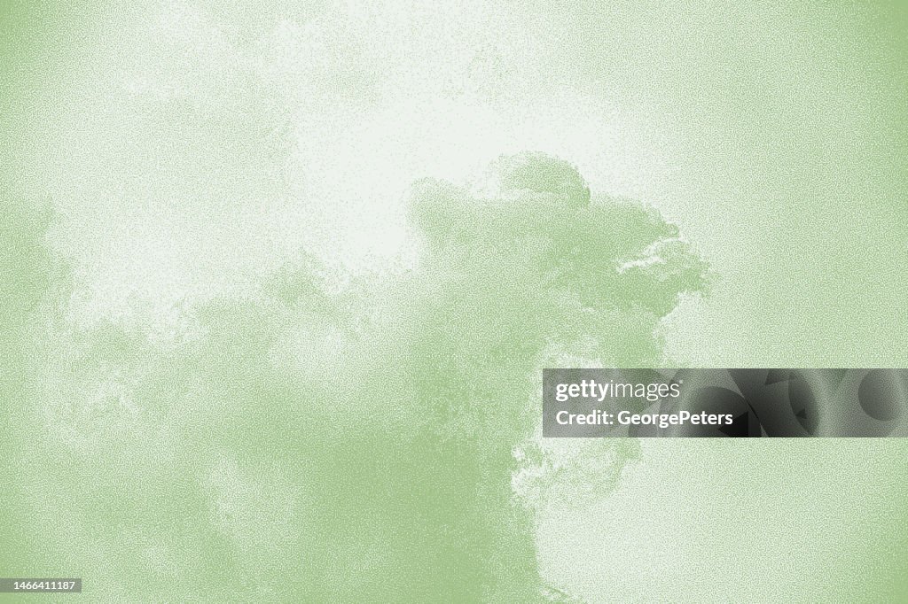 Stipple illustration of dramatic storm clouds