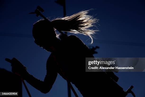 Lisa Vittozzi of Italy competes during the Women 15 km Individual at the IBU World Championships Biathlon at Arena am Rennsteig on February 15, 2023...