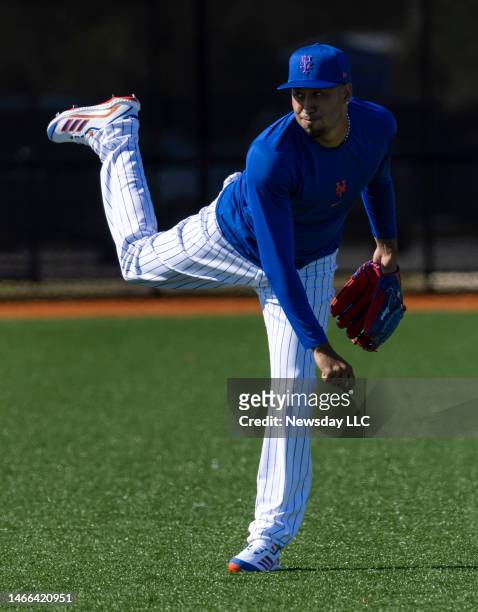 New York Mets pitcher Edwin Díaz during a spring training workout on Feb. 14, 2023 in Port St. Lucie, FL.