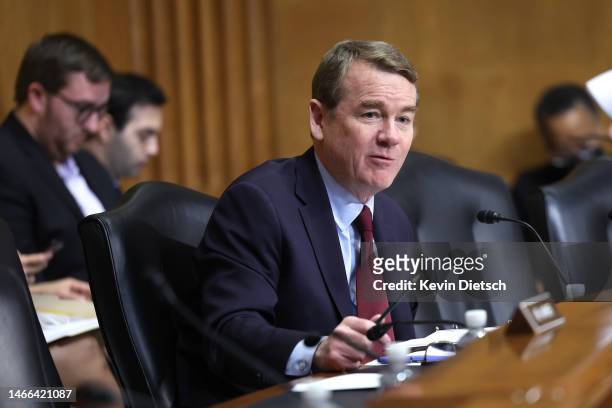 Sen. Michael Bennet questions Internal Revenue Service Commissioner nominee Daniel Werfel during his nomination hearing on February 15, 2023 at the...