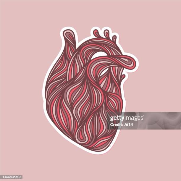 abstract human heart - coronary artery disease icon stock illustrations