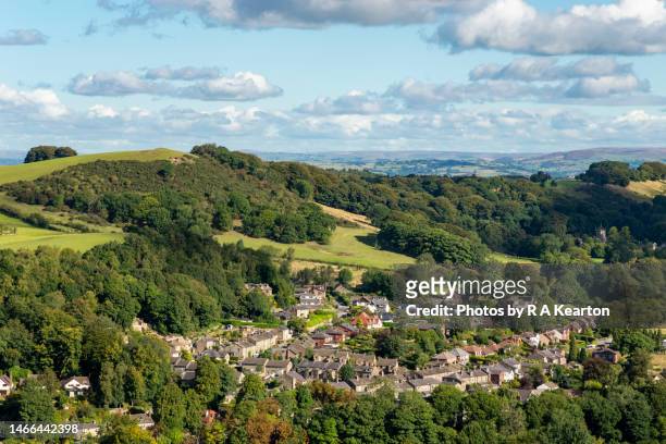 the village of bollington in cheshire, england - macclesfield stock pictures, royalty-free photos & images
