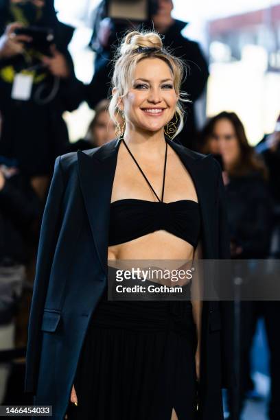 Kate Hudson attends the Michael Kors fashion show during New York Fashion Week: The Shows in the Meatpacking District on February 15, 2023 in New...