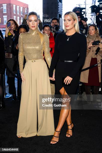 Lady Eliza Spencer and Lady Amelia Spencer attend the Michael Kors fashion show during New York Fashion Week: The Shows in the Meatpacking District...