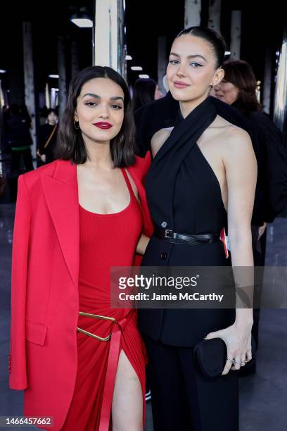Rachel Zegler and Ella Hunt attend the Michael Kors Collection Fall/Winter 2023 Runway Show on February 15, 2023 in New York City.