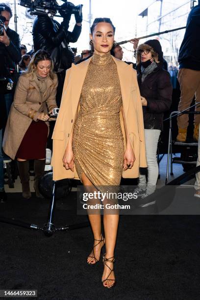 Sai De Silva attends the Michael Kors fashion show during New York Fashion Week: The Shows in the Meatpacking District on February 15, 2023 in New...