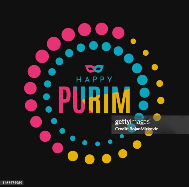 happy purim poster. vector - happy purim stock illustrations