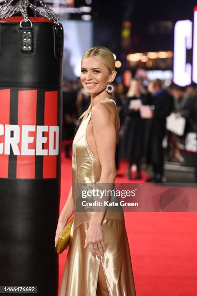 Nadiya Bychkova attends the European Premiere of Creed III at Cineworld Leicester Square on February 15, 2023 in London, England.