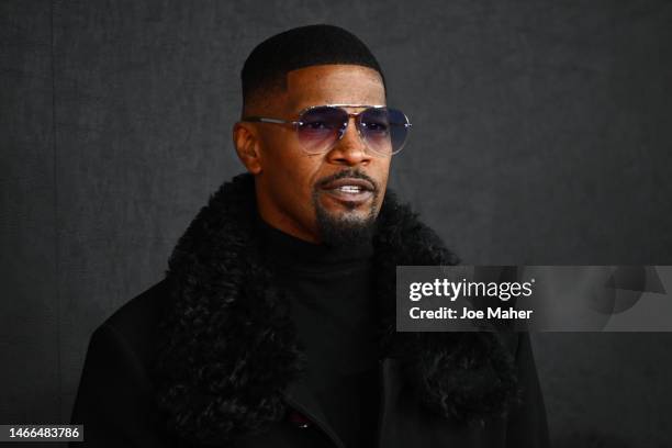 Jamie Foxx attends the "Creed III" European Premiere at Cineworld Leicester Square on February 15, 2023 in London, England.