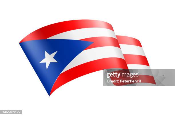 puerto rico flag ribbon. puerto rican flag header banner. vector stock illustration - narrow icon stock illustrations