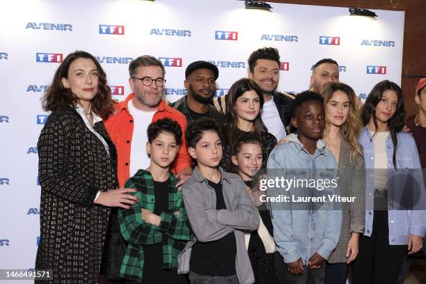 Natacha Lindinger, Guillaume de Tonquedec, Mady Meftah, Sohel Meftah, Jeremie Dethelot, Kev Adams, Alice David and India de Almeida attend the...