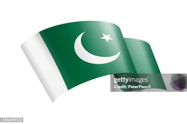 pakistan flag ribbon. pakistani flag header banner. vector stock illustration - pakistani flag stock illustrations