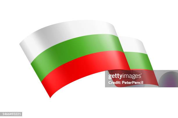 bulgaria flag ribbon. bulgarian flag header banner. vector stock illustration - bulgarian flag stock illustrations