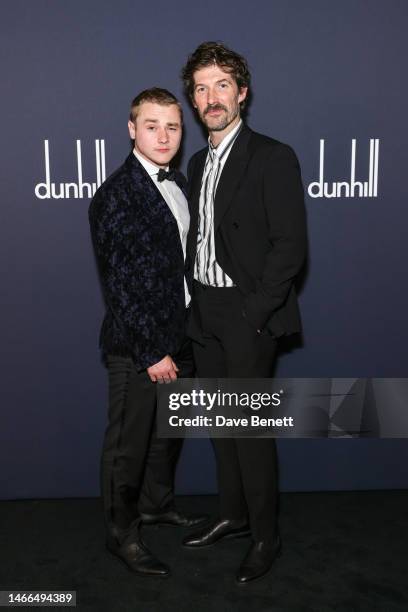 Ben Hardy and Gwilym Lee attend the dunhill & BSBP pre-BAFTA filmmakers dinner & party at Bourdon House on February 15, 2023 in London, England.