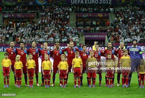 Czech team, defender Tomas Sivok, forward Milan Baros, midfielder Jaroslav Plasil, defender David Limbersky, defender Theodor Gebre Selassie,...