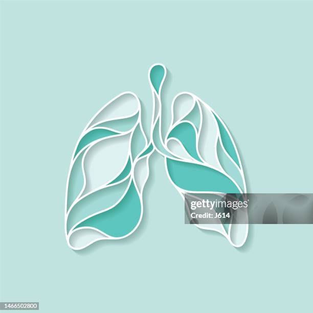 abstract human lungs - turquoise colored stock illustrations