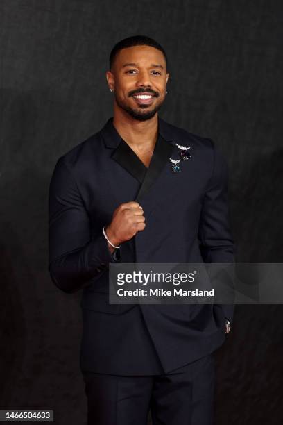 Michael B. Jordan attends the "Creed III" European Premiere at Cineworld Leicester Square on February 15, 2023 in London, England.