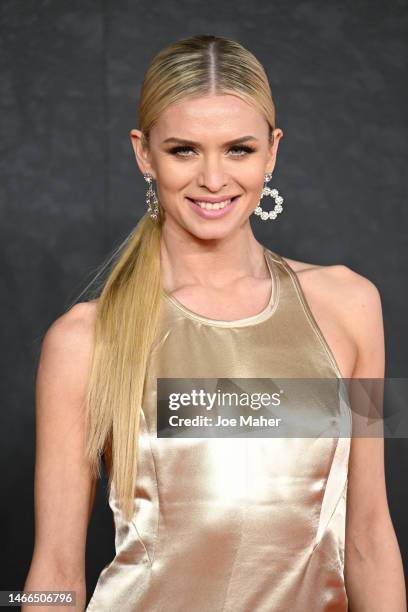 Nadiya Bychkova attends the "Creed III" European Premiere at Cineworld Leicester Square on February 15, 2023 in London, England.