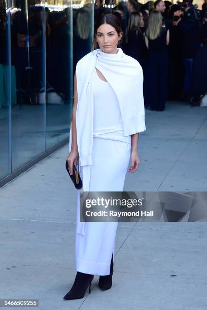 Lily Aldridge attends the Michael Kors Collection Fall/Winter 2023 Runway Show during New York Fashion Week on February 15, 2023 in New York City.