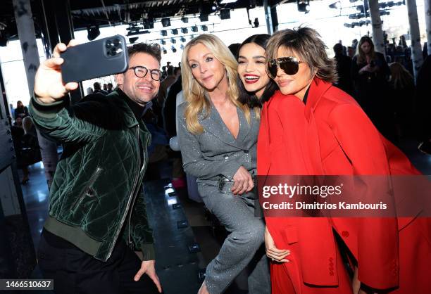 Brad Goreski, Jane Krakowski, Rachel Zegler and Lisa Rinna attend the Michael Kors Collection Fall/Winter 2023 Runway Show on February 15, 2023 in...