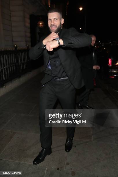 Florian Munteanu is seen attending the "Creed III" afterparty at NoMad on February 15, 2023 in London, England.