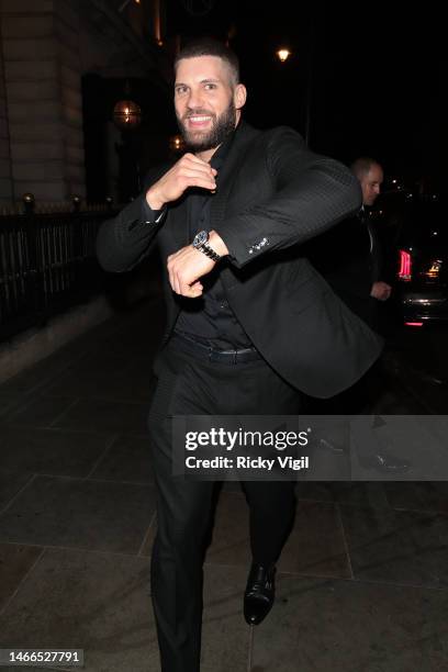 Florian Munteanu is seen attending the "Creed III" afterparty at NoMad on February 15, 2023 in London, England.