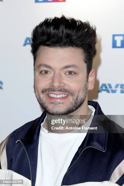 Kev Adams attends the "Avenir" photocall at TF1 on February 15, 2023 in Boulogne-Billancourt, France.