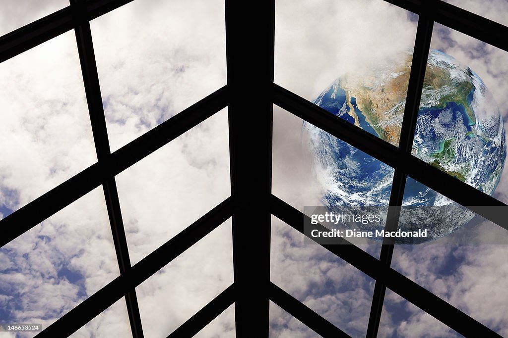 The earth through a window
