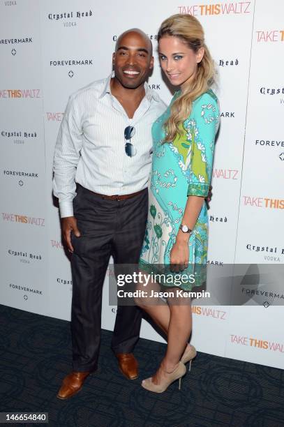 Tiki Barber and Traci Lynn Johnson attend the "Take This Waltz" Special New York Screening at Sunshine Landmark on June 21, 2012 in New York City.