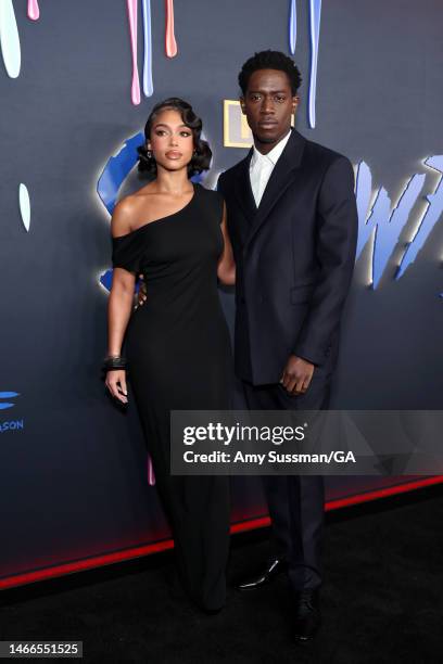 Lori Harvey and Damson Idris attend the Red Carpet Premiere Event for the Sixth and Final Season of FX's "Snowfall" at Academy Museum of Motion...