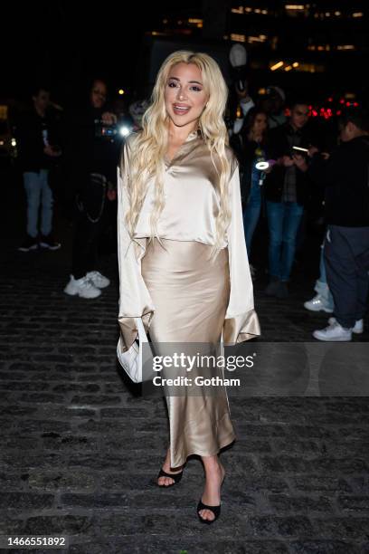 Gabi Demartino is seen in the Meatpacking District on February 15, 2023 in New York City.