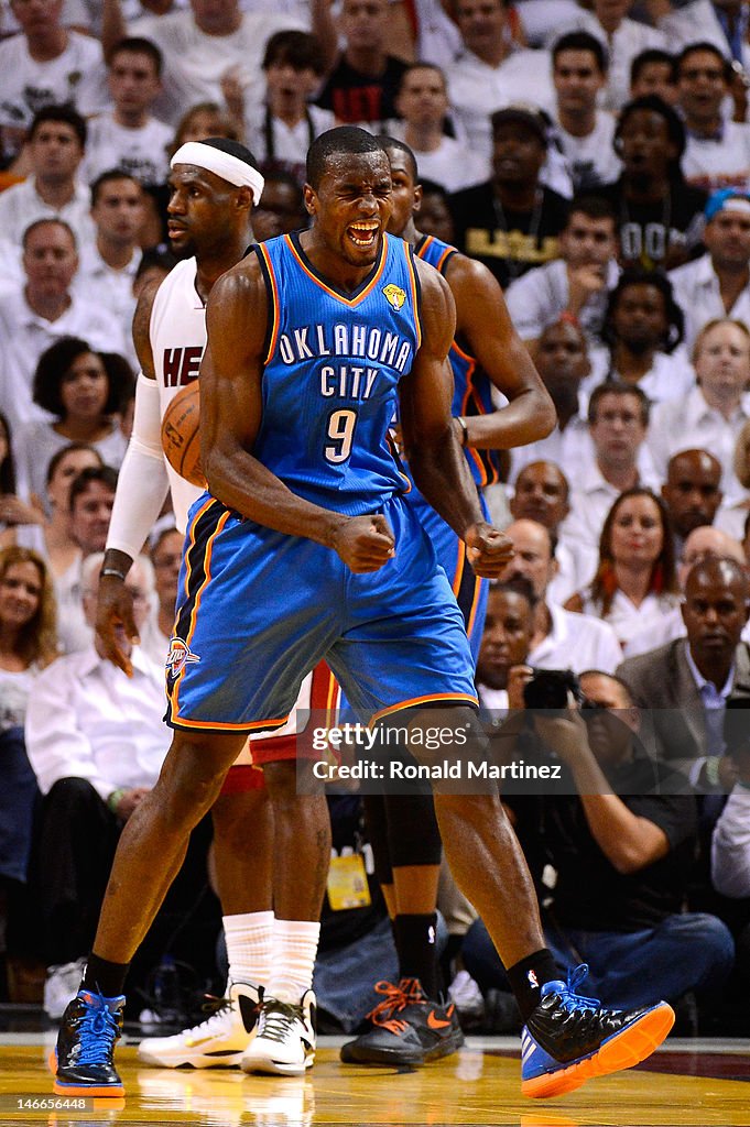 Basketball Miami Heat Okc Serge Ibaka Of The Oklahoma City Thunder