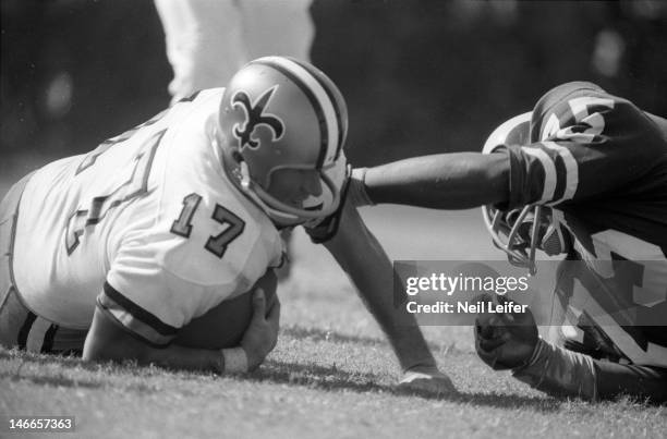 Los Angeles Rams Deacon Jones in action, sack vs New Orleans Saints QB Billy Kilmer at Tulane Stadium.New Orleans, LA 9/17/1967CREDIT: Neil Leifer