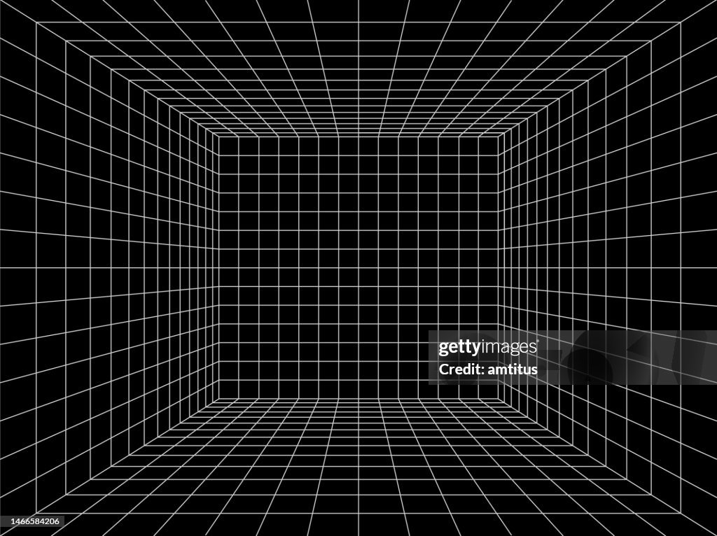 Grid cube dark
