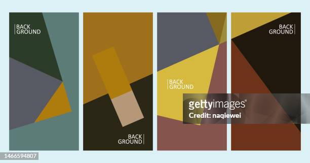 stockillustraties, clipart, cartoons en iconen met vector geometric minimalism color block abstract backgrounds - pagina web